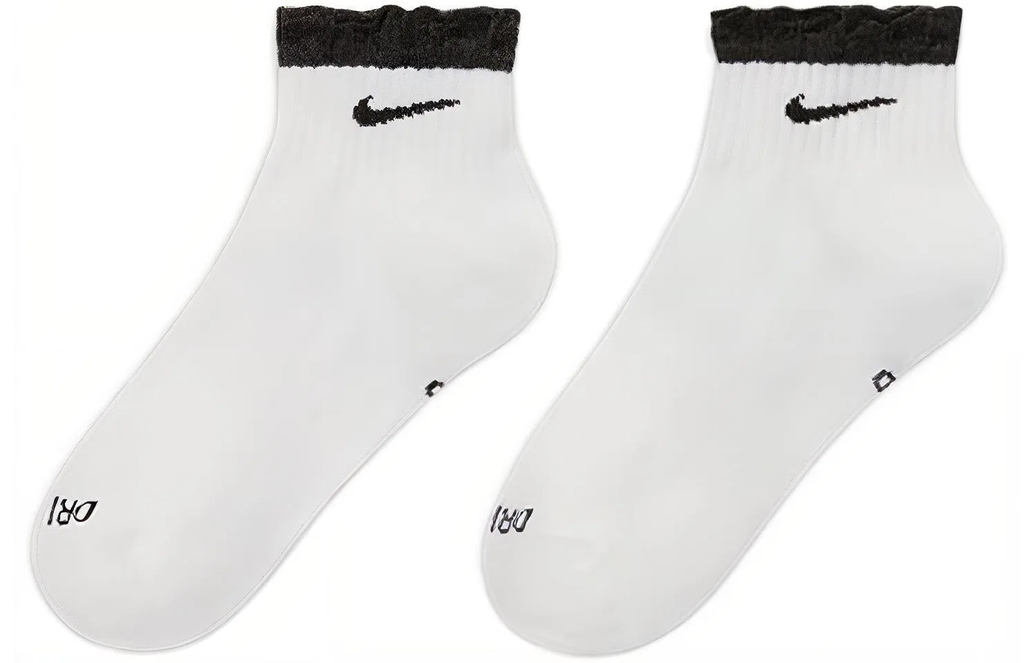 Женские носки с логотипом Nike, 2 пары, Белый — фото 3