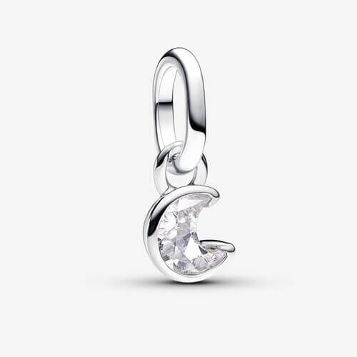 

Шарм-подвеска Pandora ME Sparkling Moon Mini, серебро/прозрачный