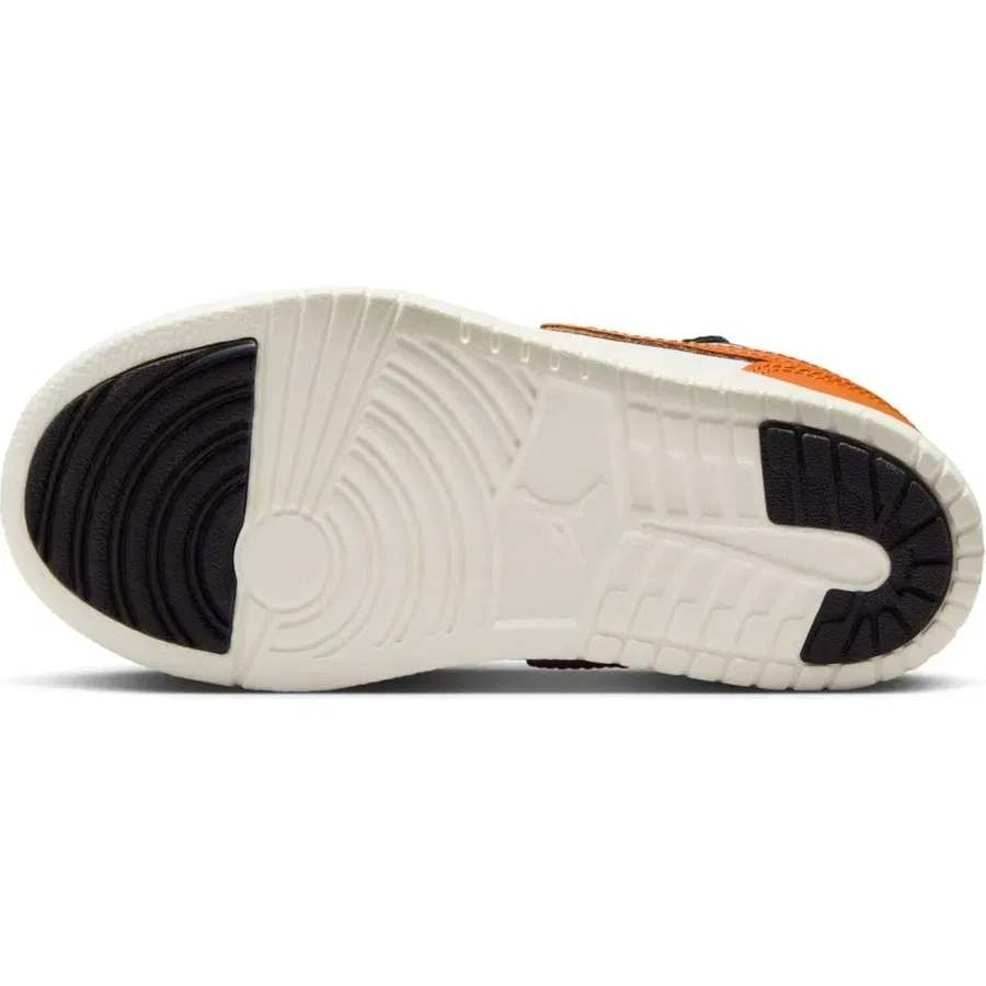 Кроссовки детские с липучками Jordan 1 Low Alt PS Nike, Зелено-белый — фото 3