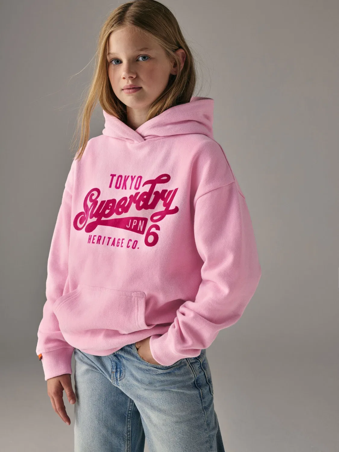 Худи с логотипом Superdry, розовое