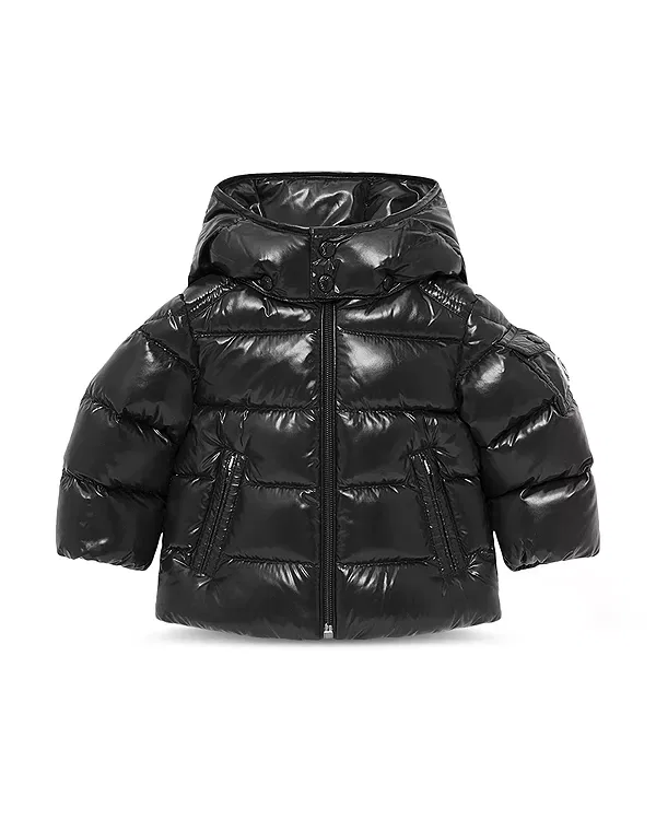 Детская куртка для мальчиков с принтом Maya Down Puffer Jacket Moncler, черный