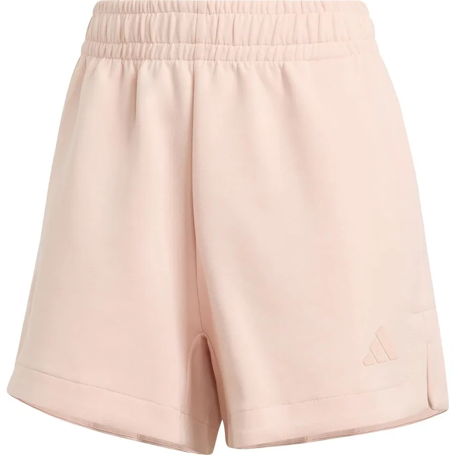 Шорты спортивные свободного кроя с высокой посадкой Soft Lux Loose Shorts adidas, Розовый — фото 3