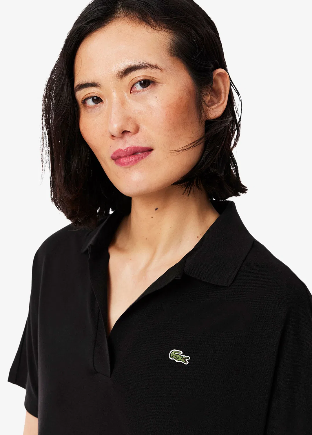 Поло Lacoste Relaxed Fit, черный — фото 4