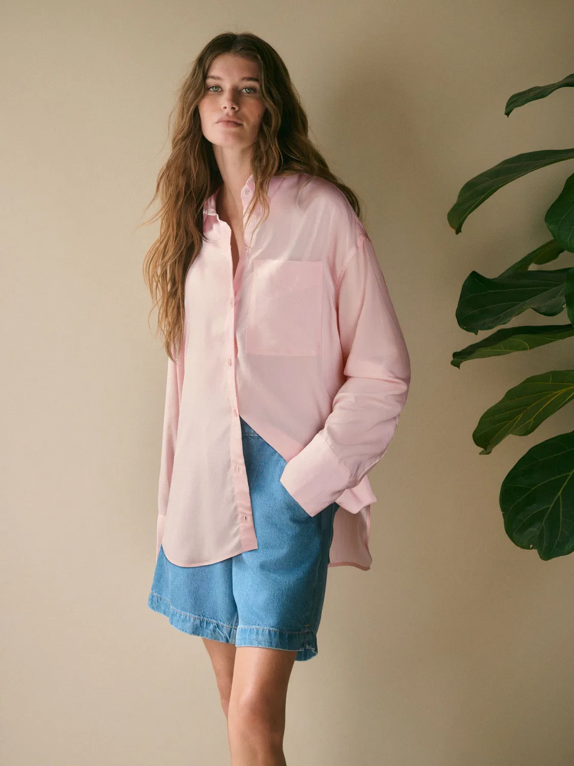 Рубашка из TENCEL Lyocell, Light Pink Next