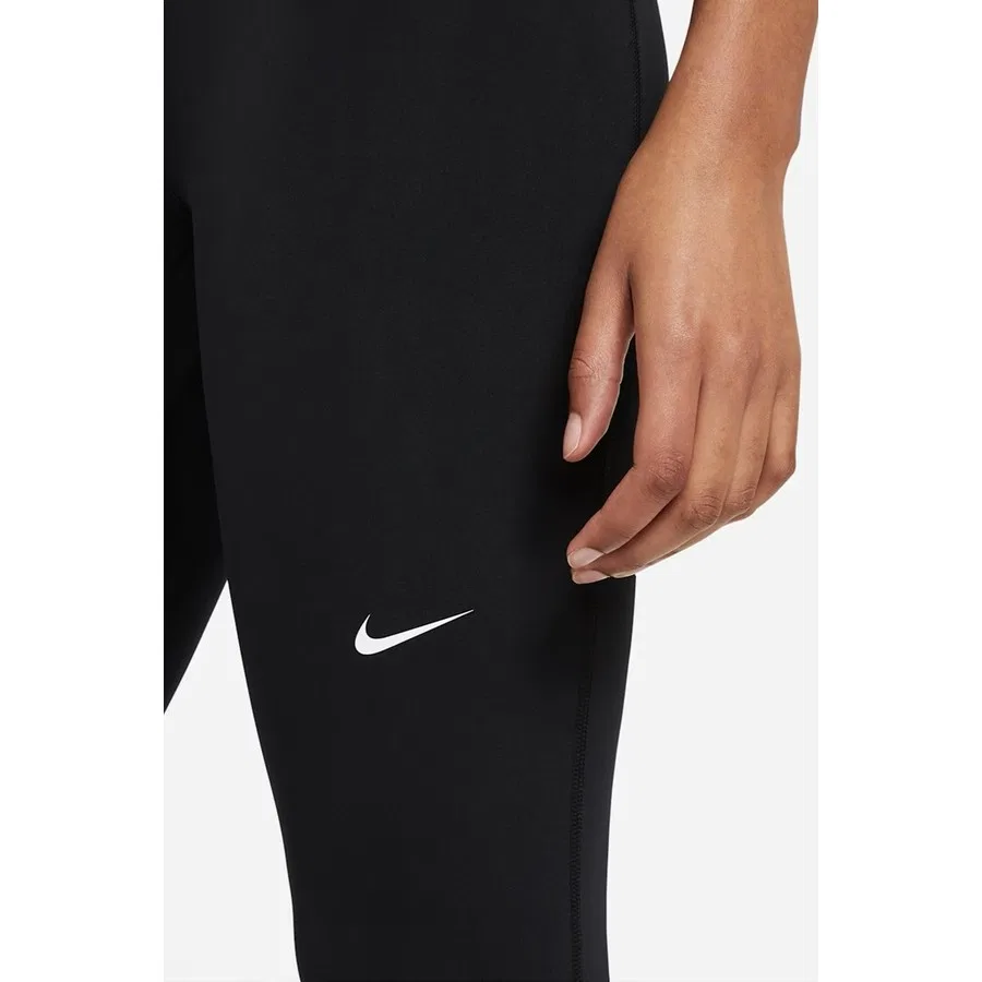 Женские леггинсы для тренировок с длинным рукавом Nike Pro 365 Mid-Rise Crop Training Legging, Черный — фото 4