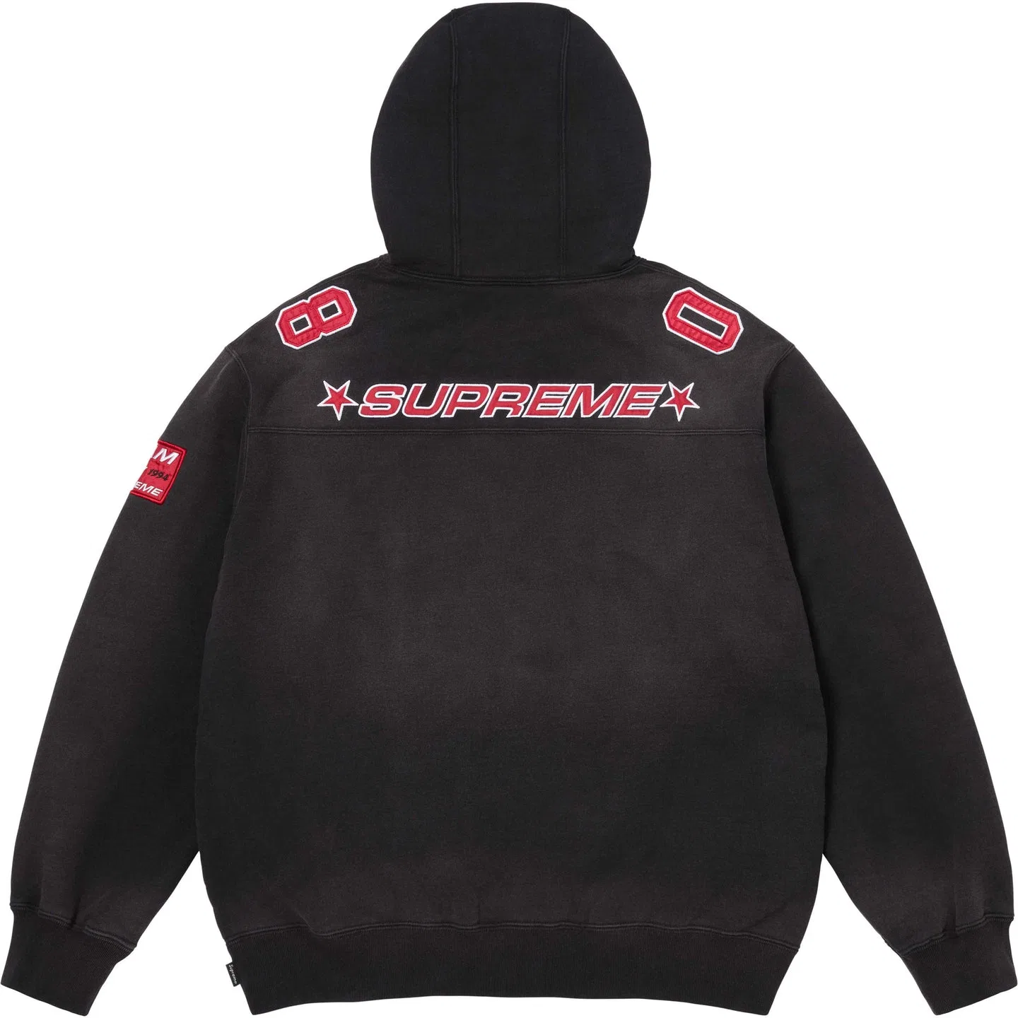 Детская худи Supreme SS26 Sweatshirts Unisex Hooded Non Detachable Moderate, Black — фото 3