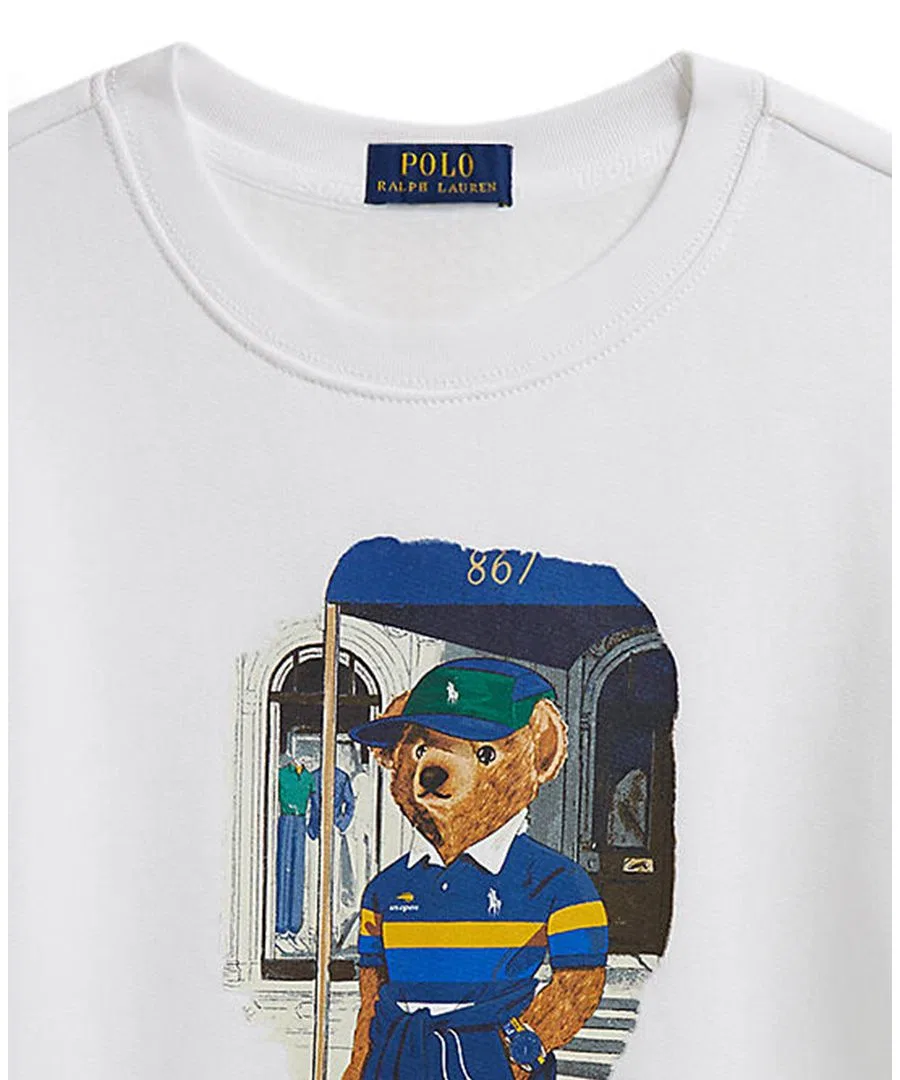 Свитшот с длинным рукавом Polo Bear US Open Polo Ralph Lauren, White — фото 3