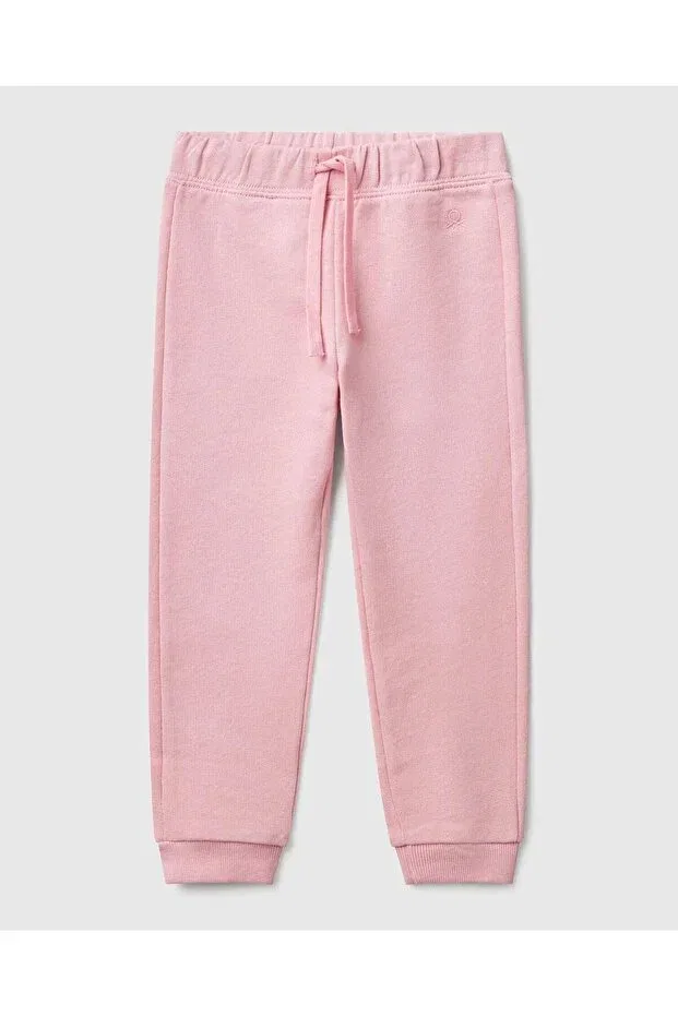 Детские спортивные штаны для девочек хлопковые с принтом United Colors Of Benetton, Pink