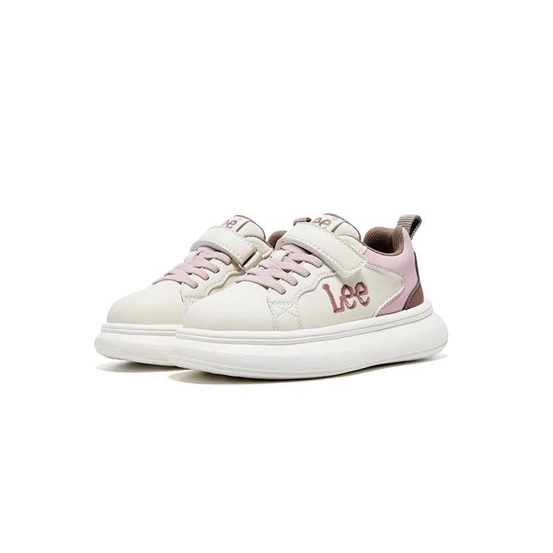 Детские кроссовки для скейтбординга с заниженным каблуком Lee, Beige Pink — фото 4