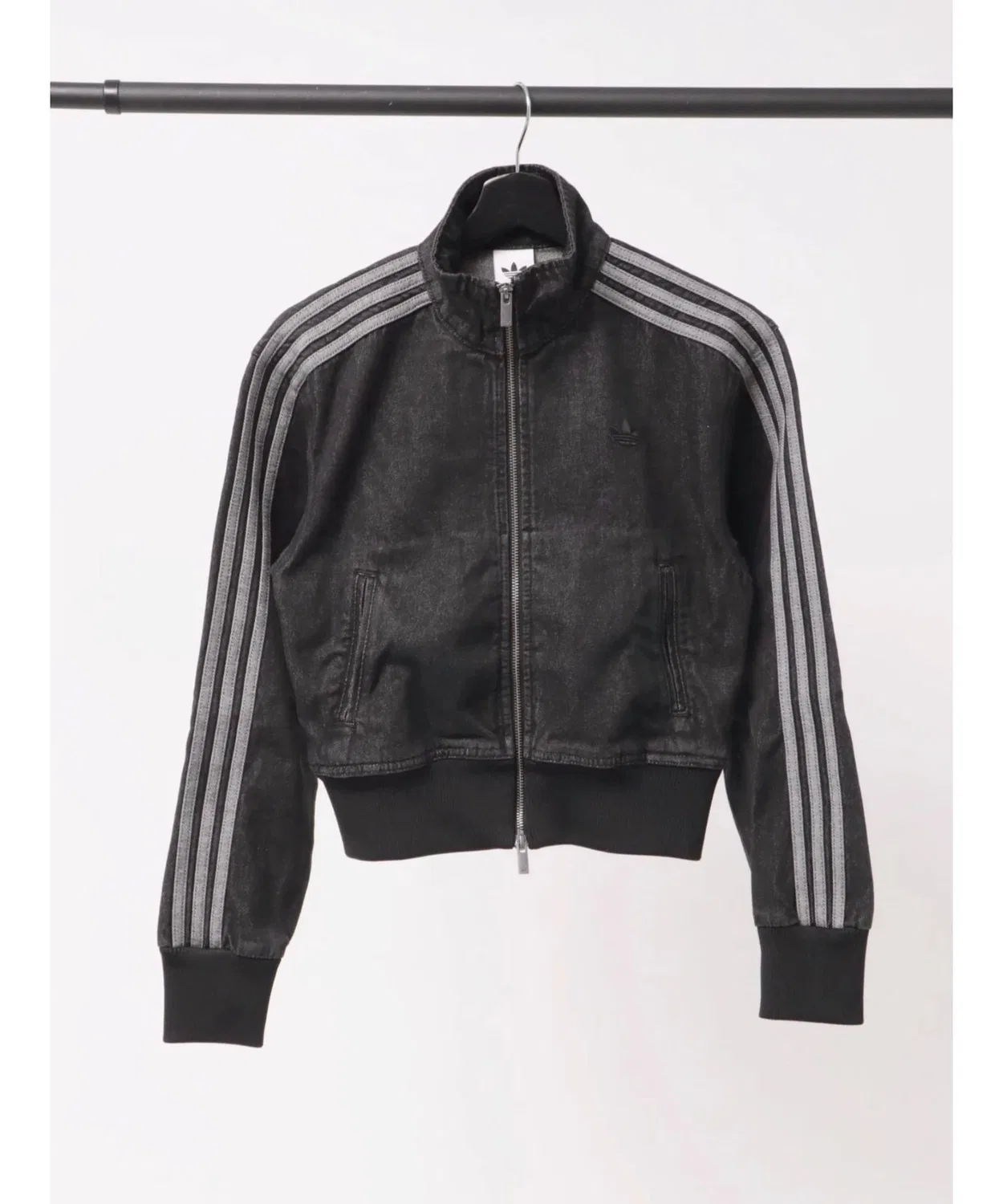 Женский джинсовый жакет с молнией Firebird Track Top Denim Adidas, Black