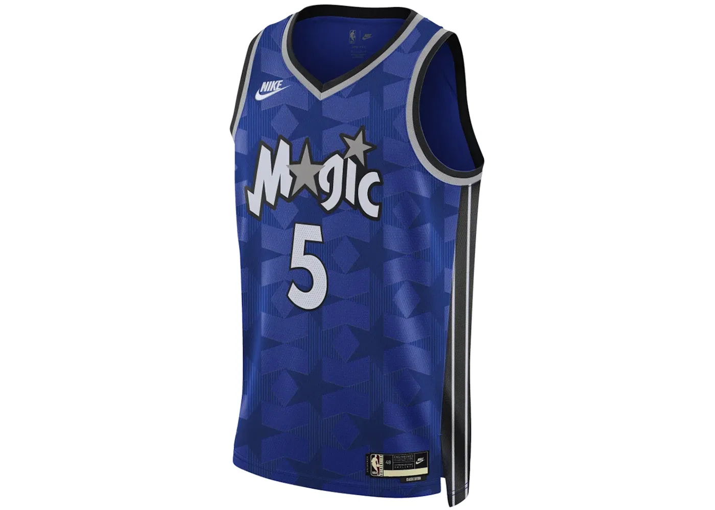 Мужская баскетбольная джерси с принтом Nike NBA Orlando Magic Paolo Banchero 2023/24 Hardwood Classic Edition Swingman Jersey, Game Royal/Grey/White