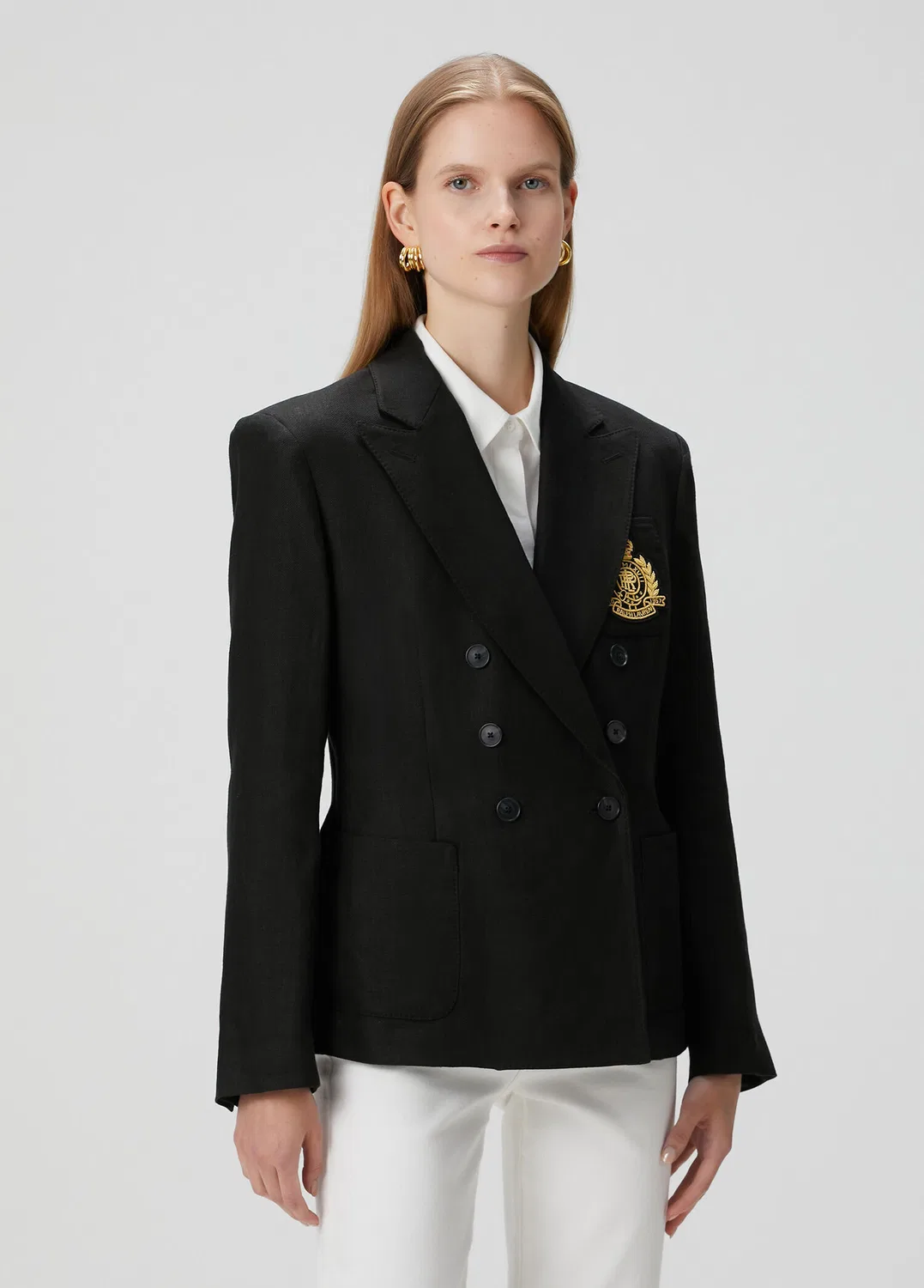 Жакет двубортный Polo Ralph Lauren, black — фото 3