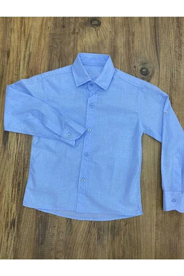 Детская рубашка для мальчиков с длинным рукавом Moda, Babe Blue