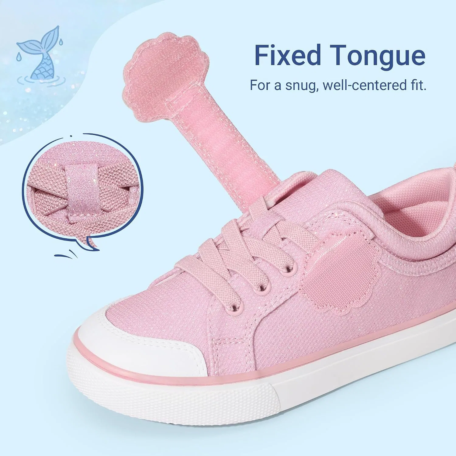 Детские кроссовки для девочек с радужным принтом DREAM PAIRS, Peach — фото 4