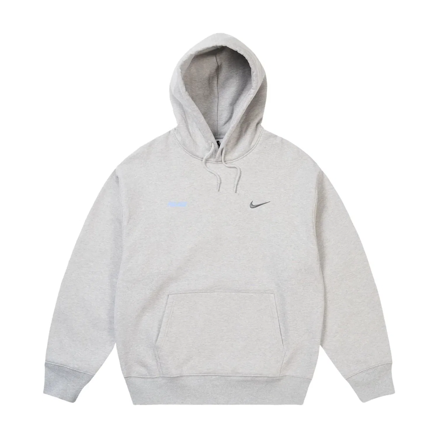 Мужское худи с принтом Palace Collaboration Nike, серый — фото 2