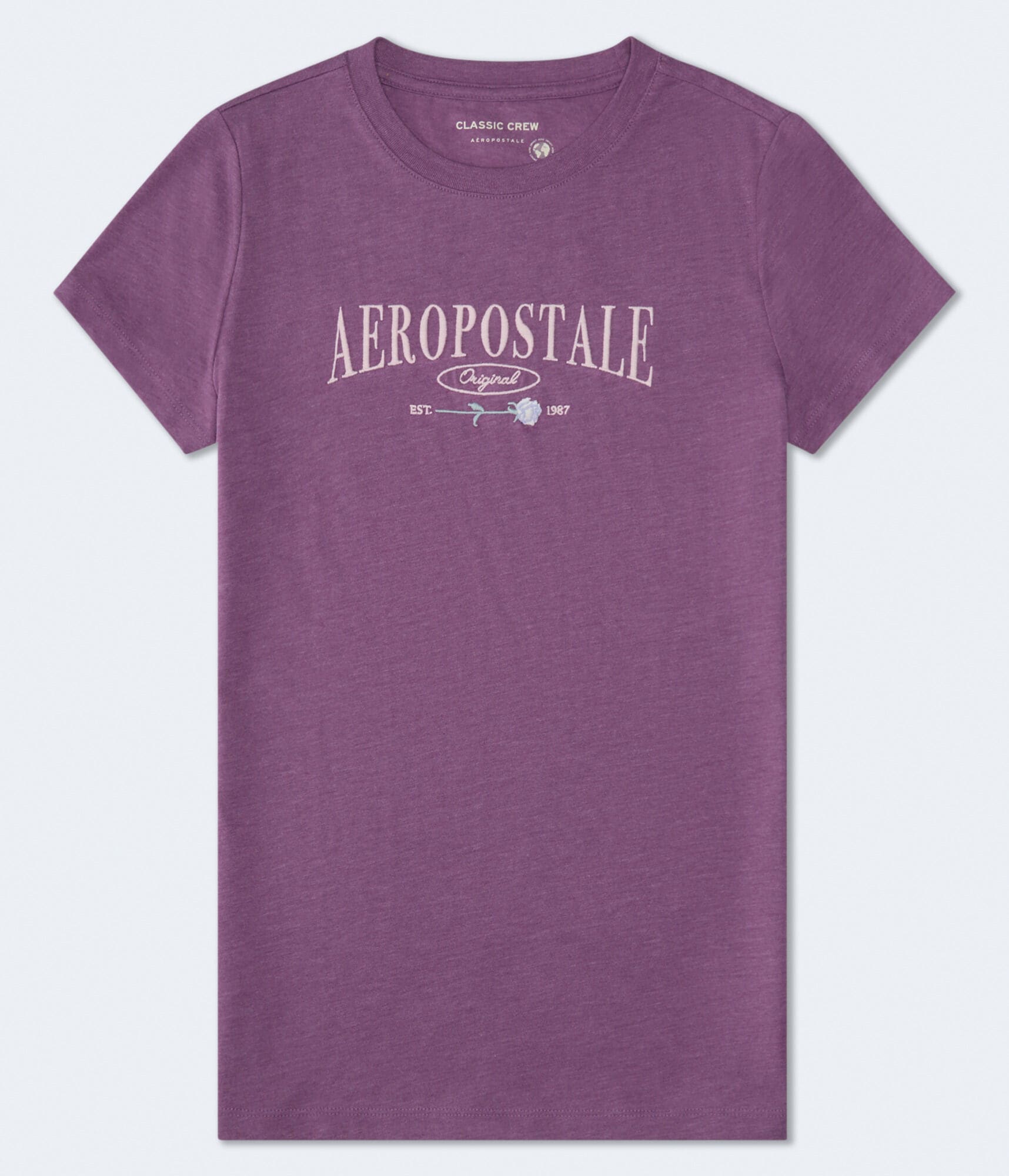 

Футболка Aeropostale с принтом розы, фиолетовый