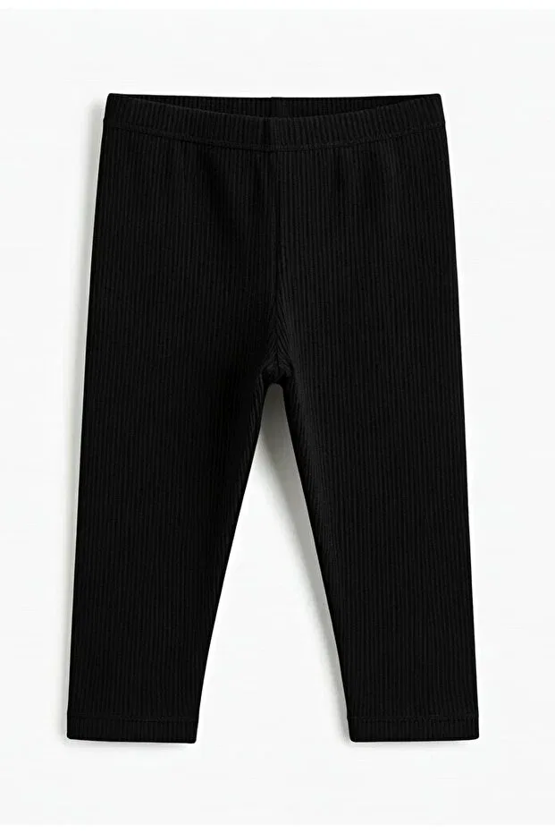 Детские леггинсы для девочек хлопковые Perendi, Black
