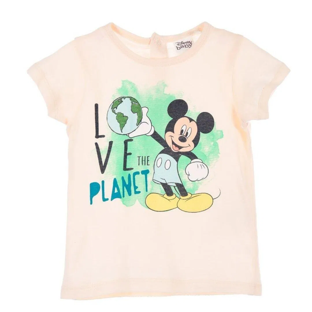 Детская футболка для девочек с принтом Mickey Mouse Disney, Beige