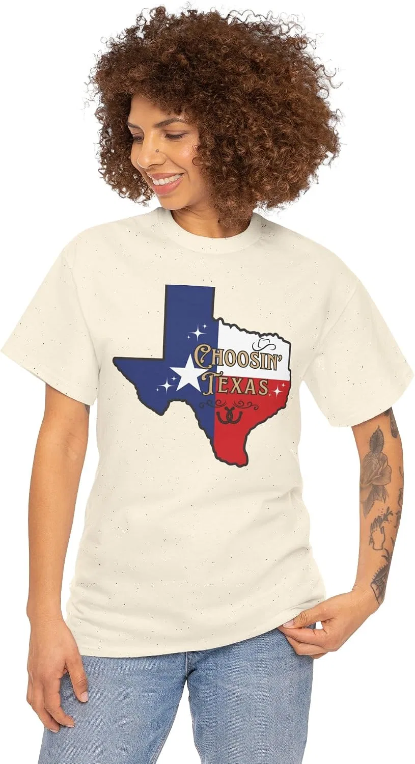 Женская футболка с принтом Choosin' Texas State Ella Cowgirl Rodeo Country Music Two Stepping Riley, натуральный — фото 4