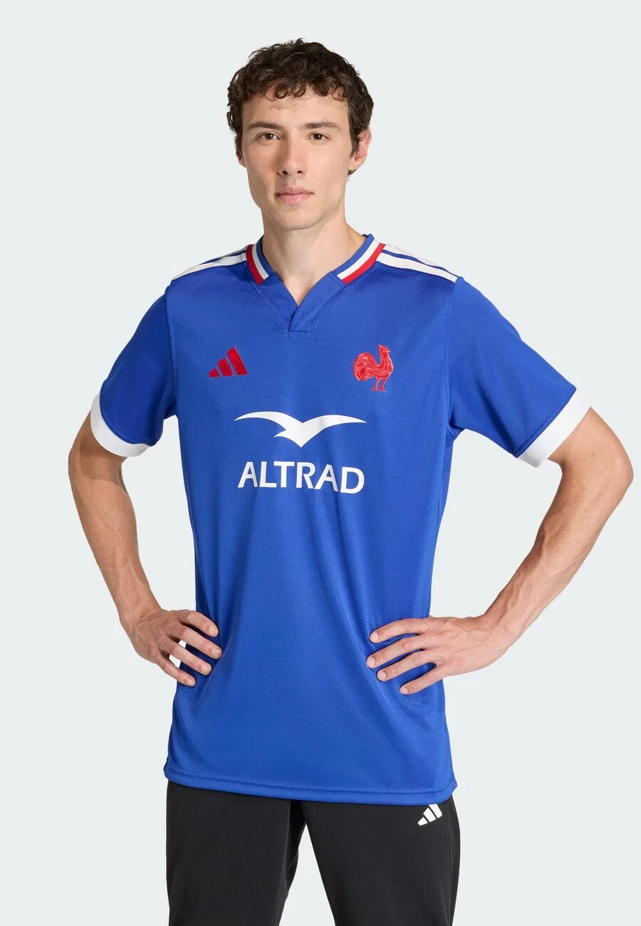 Футболка ADIDAS PERFORMANCE "France Rugby Home Replica" синего цвета — фото 4