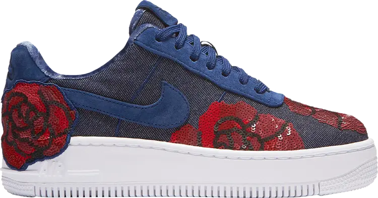 

Кроссовки Nike Wmns Air Force 1 Floral Sequin, синий