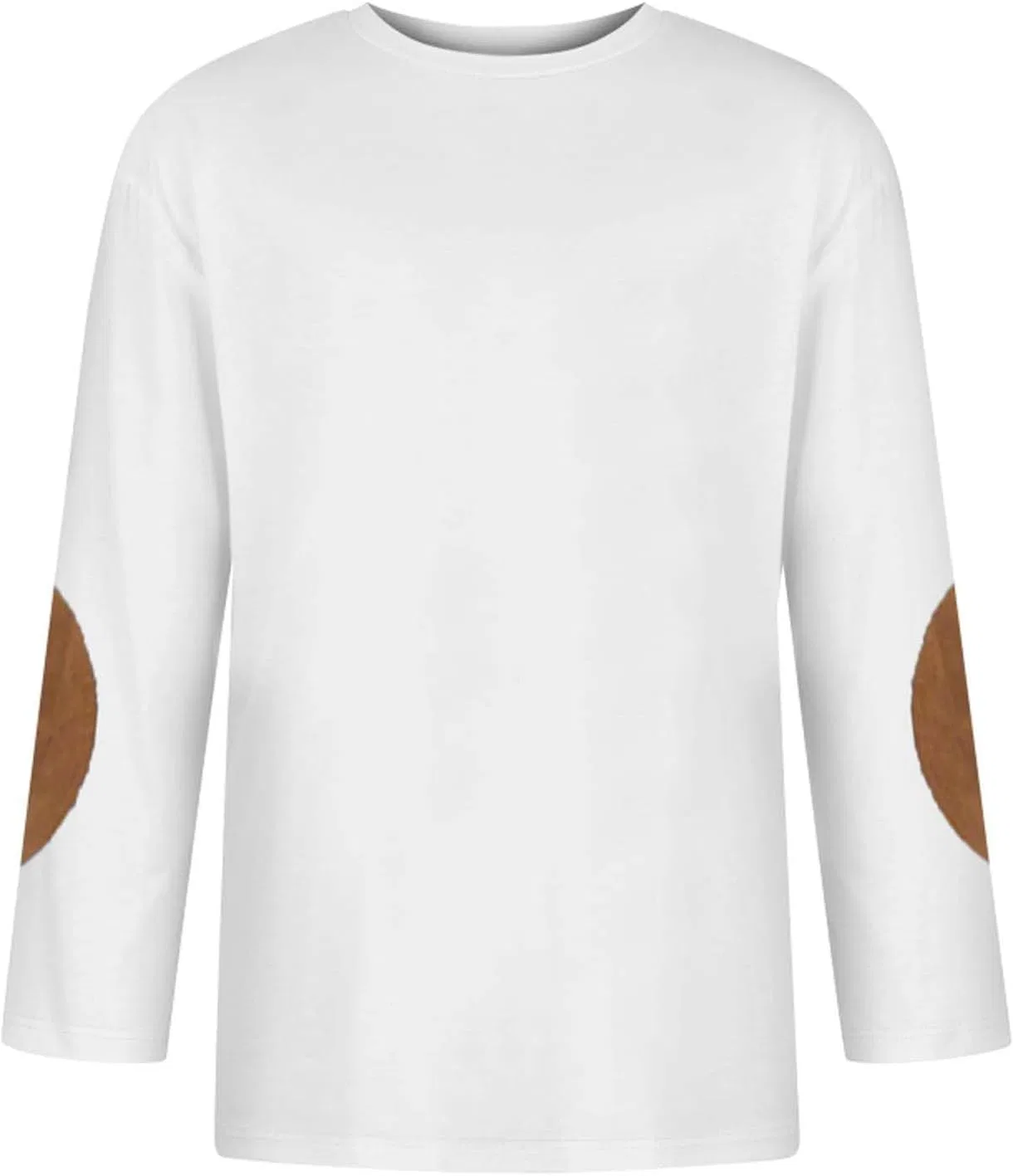 Мужская хлопковая футболка с рукавом 3/4 Crew Neck, White — фото 3