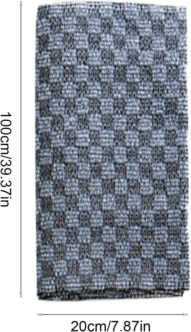 Мочалка для тела, Peeling-Handtuch, длинный скраббер для спины, Nylon, 100x20 см, Schwarz/Weiß Generisch — фото 2