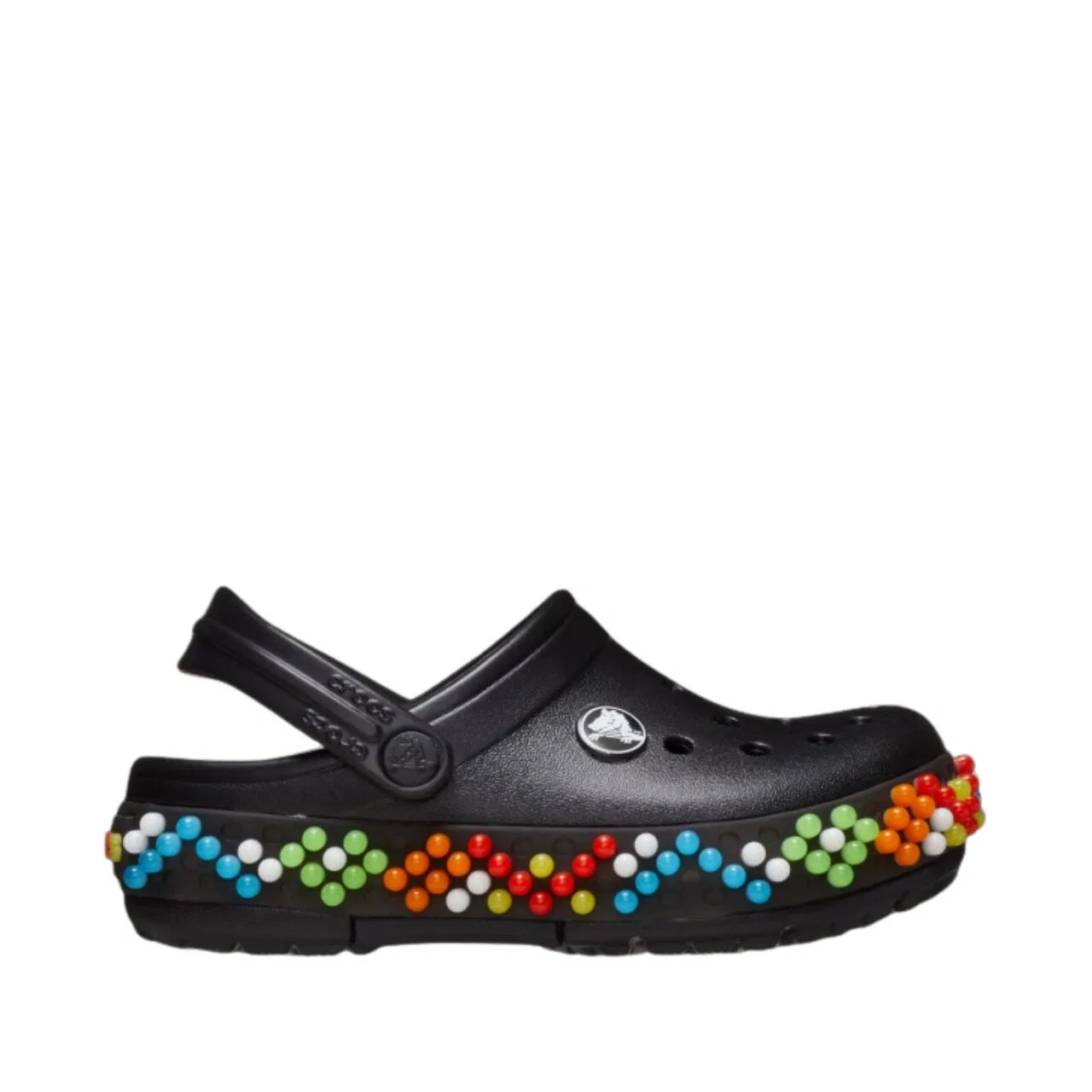 Детские сабо с принтом Crocband Colorful Lights Crocs, Черный