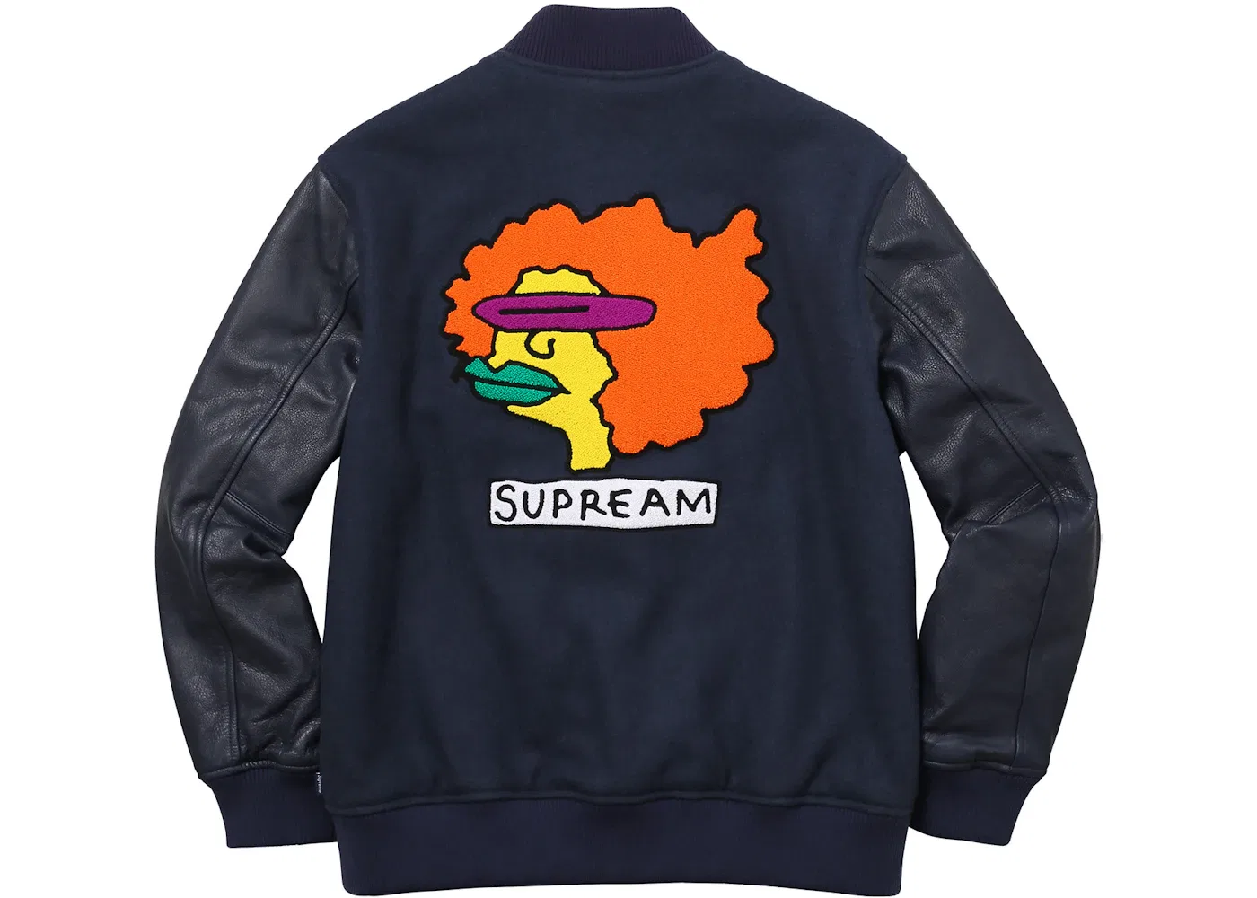 Мужская куртка-бомбер с принтом Supreme Gonz Ramm Varsity Jacket, Navy — фото 3