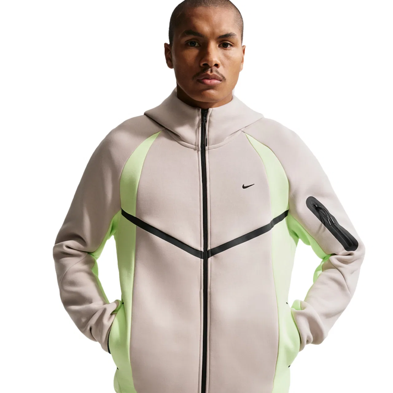Мужская куртка Tech Fleece Pro Wear Nike, бежевый/зеленый
