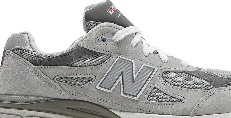Детские кроссовки New Balance 990v3, серый/зеленый — фото 3