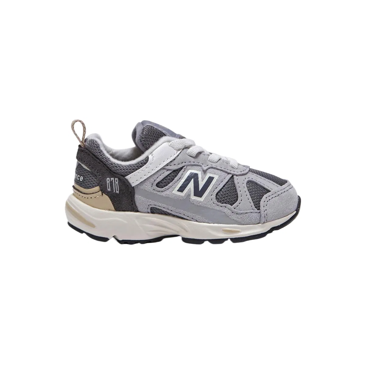 Детские кроссовки для малышей с широкой колодкой NB 878 New Balance, Gray — фото 3