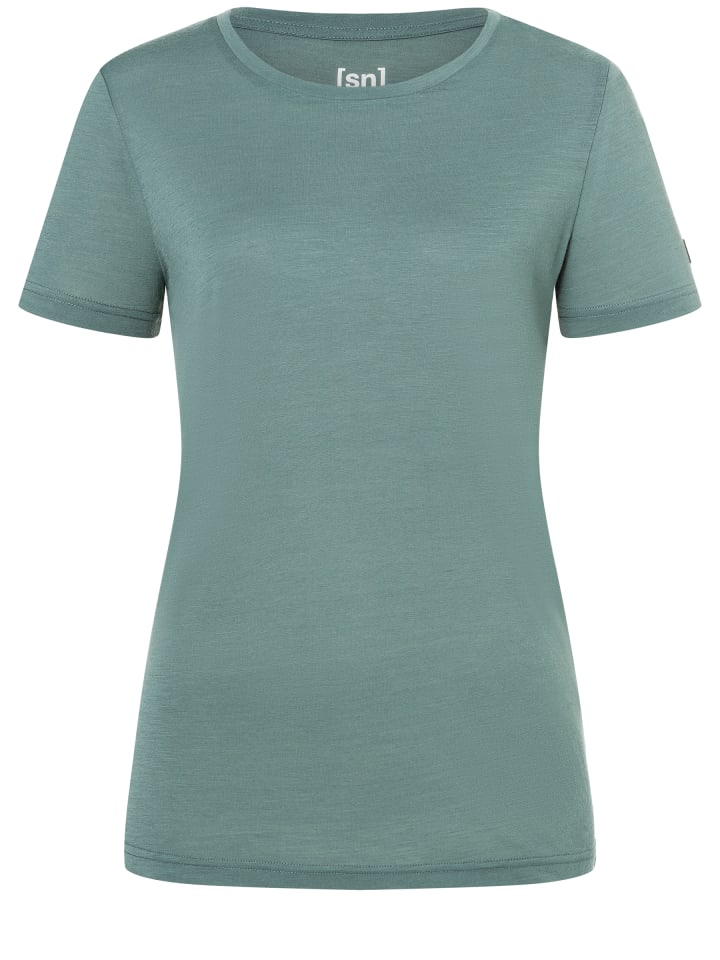 

Функциональная рубашка super.natural Merino T-Shirt THE ESSENTIAL, зеленый