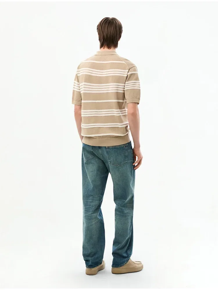 Свитер поло, хлопковый микс, Polo Shirt TOMMY HILFIGER, Ivory — фото 3