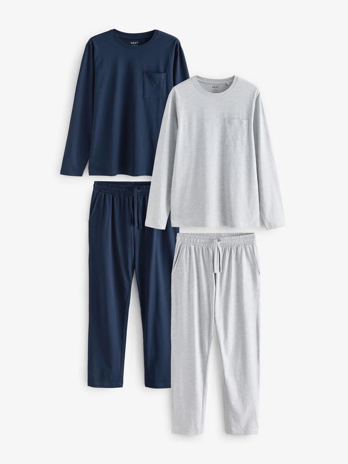 Пижама 2-комплект, длинный рукав, Navy Blue/Grey Next