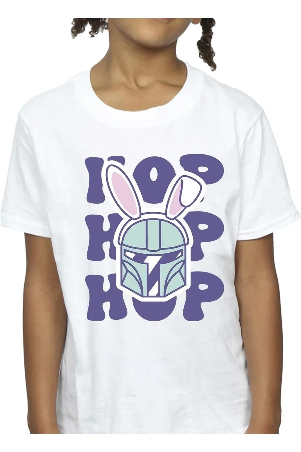 Футболка с принтом The Mandalorian Hop Into Easter, Star Wars, White — фото 3