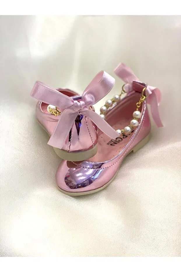 Детские балетки для девочек с плоской подошвой Tobai, Pink — фото 2