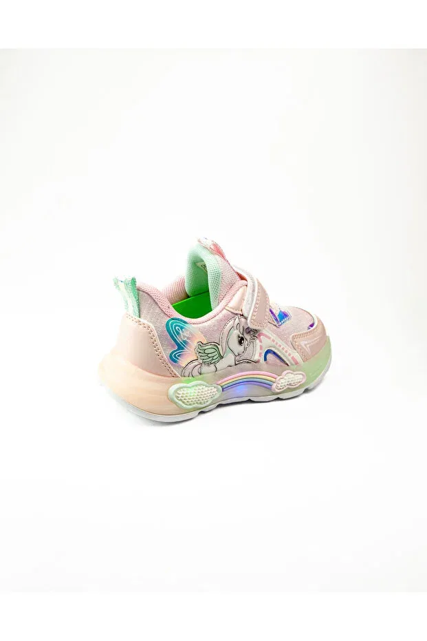 Детские кроссовки для девочек со светодиодами Pepino, Pink — фото 4