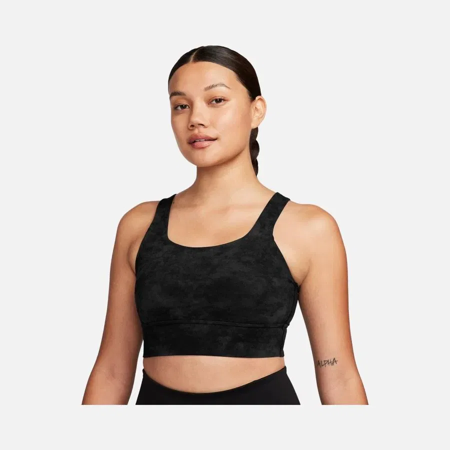 Спортивный бюстгальтер средней поддержки Dri-Fit Ellipse Tie-Dye Nike, Черный