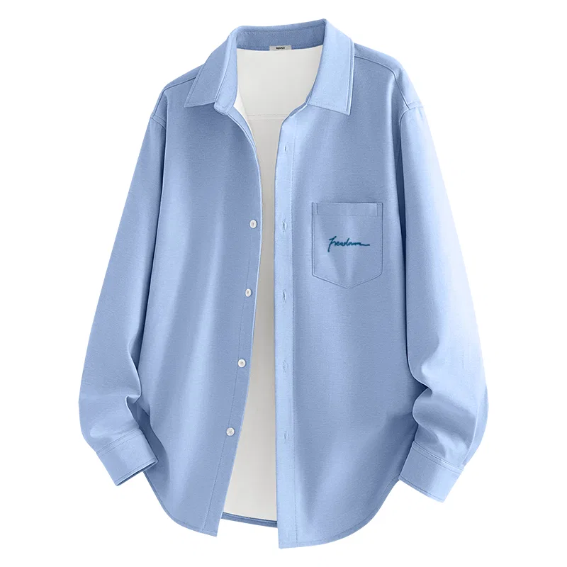 Детская рубашка Fleece-Lined Thermal Oxford MINISO, Apricot — фото 3