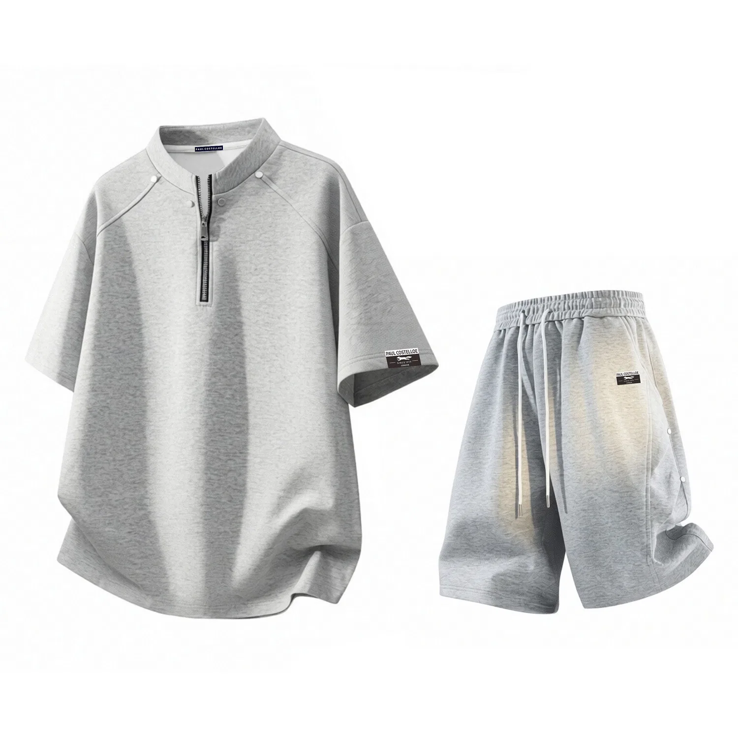 Детский комплект спортивной одежды с принтом 2 Pack Light Heather Gray Paul Costelloe