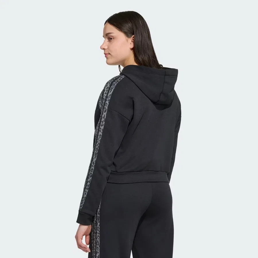 Детский свитшот с капюшоном и молнией Seasonals Animal Full Zip adidas, Черный — фото 2