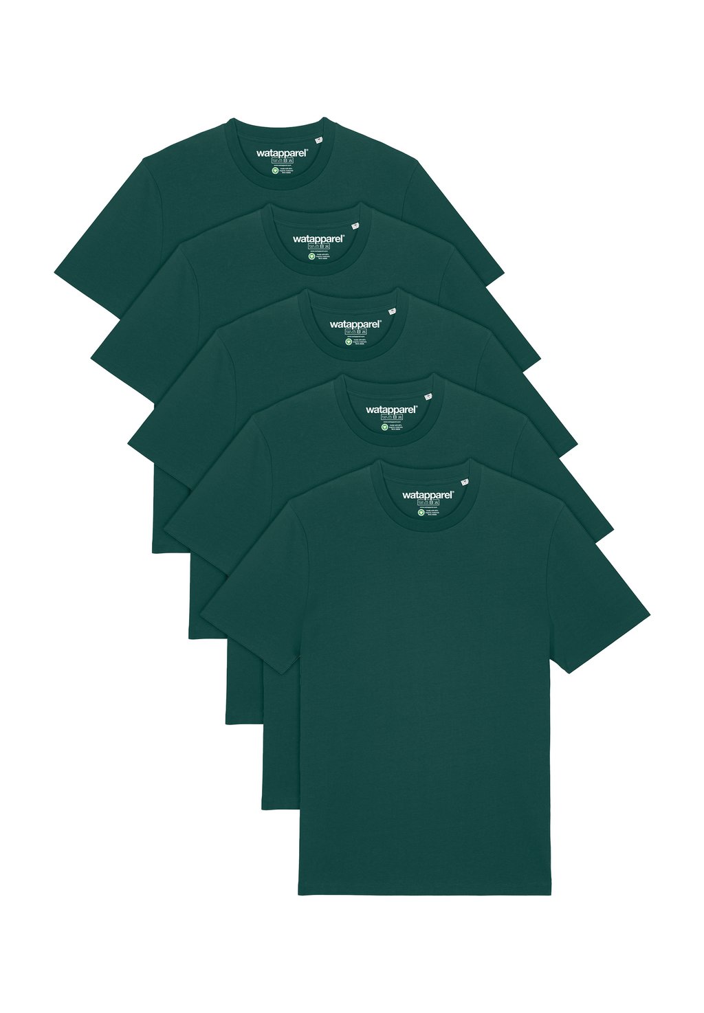 

Базовая футболка 5ER MULTIPACK BIO watapparel, темно-зеленый