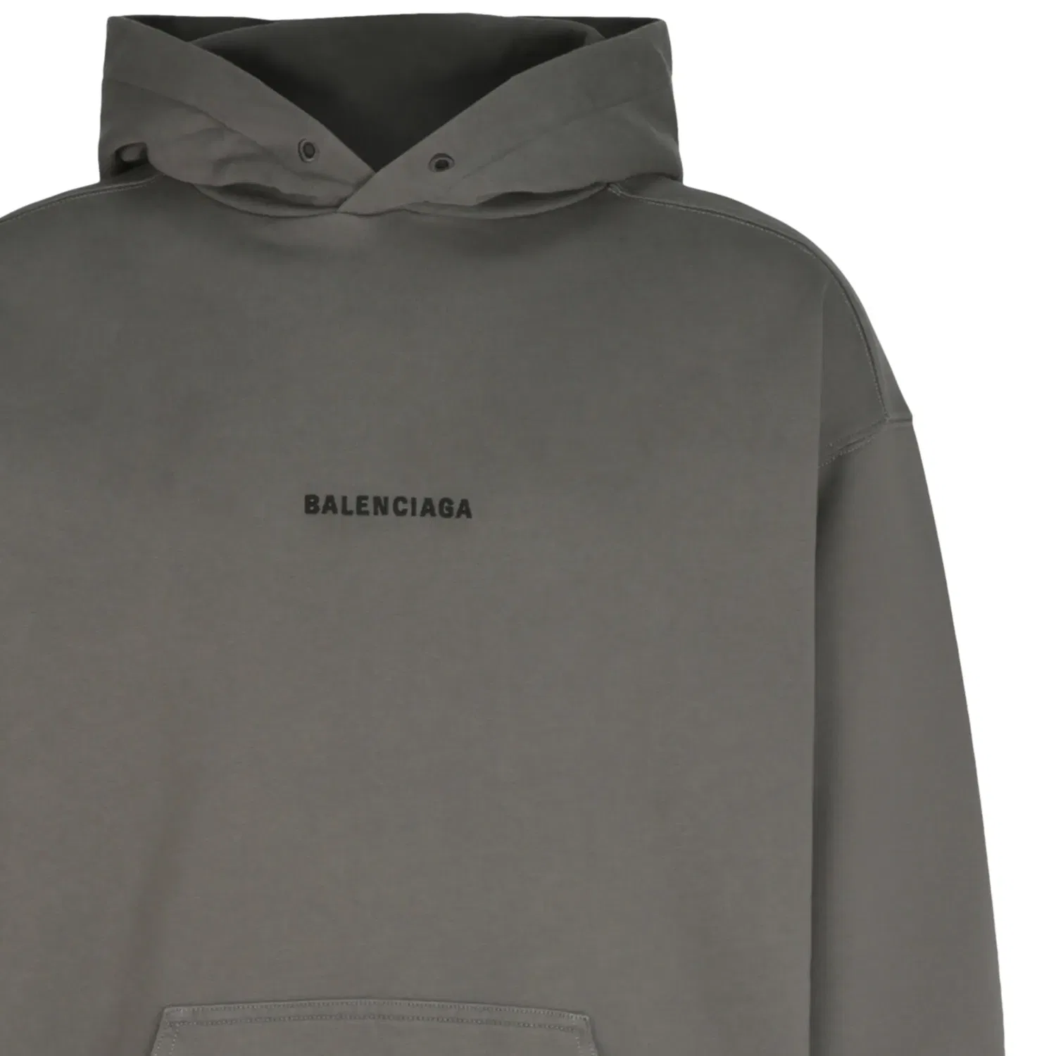 Худи Balenciaga с вышитым логотипом, серый — фото 3