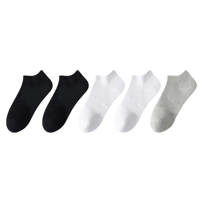 Детские носки-невидимки 5 пар, Black 2+White 2+Gray, MADALLO