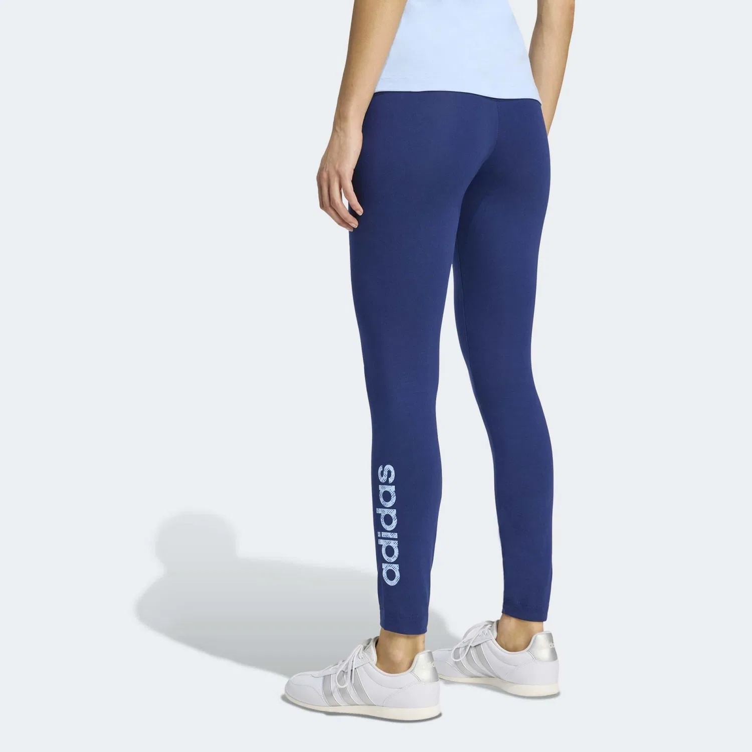 Женские хлопковые леггинсы Adidas, Blau — фото 3