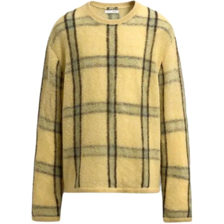 Мужской тонкий свитер с круглым вырезом, желтый, ZARA, Yellow