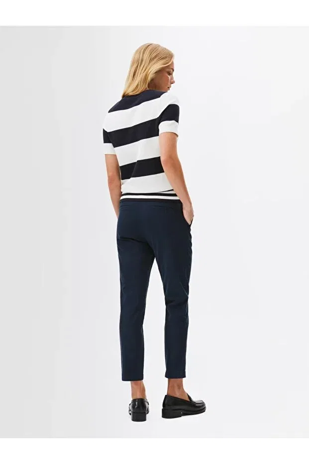 Женские брюки чинос из стрейч-ткани Tommy Hilfiger, Navy Blue — фото 3