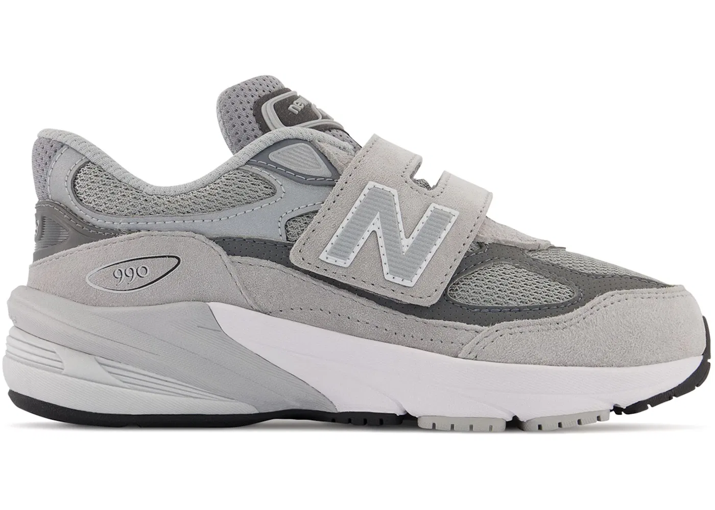 Детские кроссовки Lifestyle New Balance FuelCell 990v6 Hook and Loop, Grey Silver