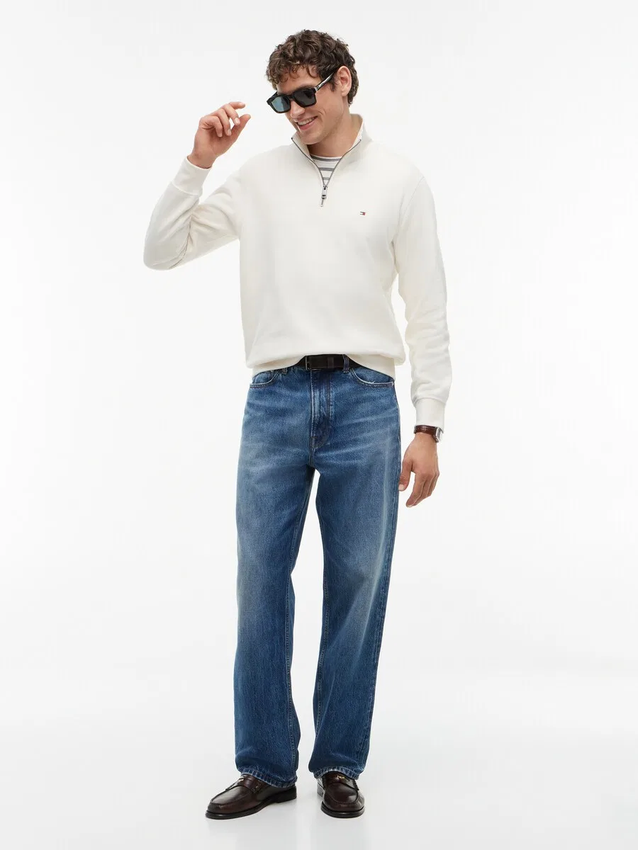 Толстовка TOMMY HILFIGER 'Essential' белого цвета — фото 4